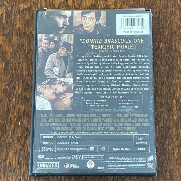 Set of 2 Vintage DVD's First Blood Ultimate Edition / Donnie Brasco Extended Cut - Picture 8 of 10